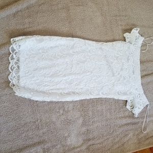 White off the shoulder dress!